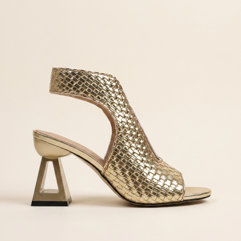 Greta - Elegantes sandalias de tacón con punta abierta